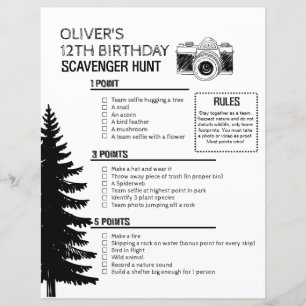 Outdoor Foto Scavenger-Jagd, Geburtstagsspiel