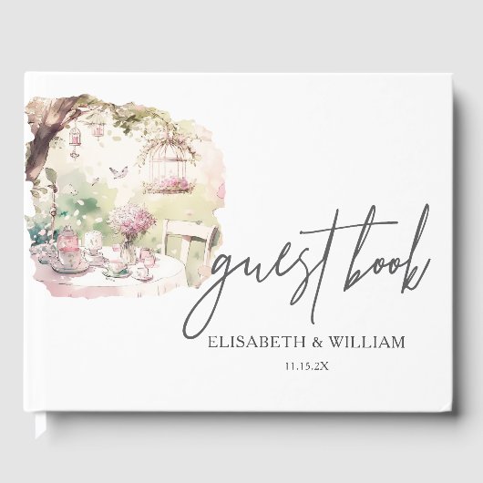 Outdoor Garden Wedding Personalisiert Gästebuch (Vorderseite)