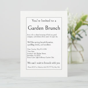 Outdoor-Garten-Brunch-Party, modern, schlicht, min Einladung