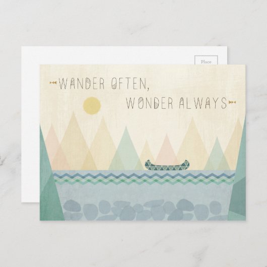 Outdoor Geo I | Oft nachdenken Postkarte (Vorne/Hinten)