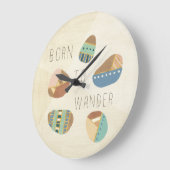 Outdoor Geo IX Born Große Wanduhr (Winkel)