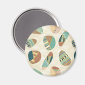 Outdoor Geo Step | Aquamarines Muster Magnet (Vorderseite/Rückseite)