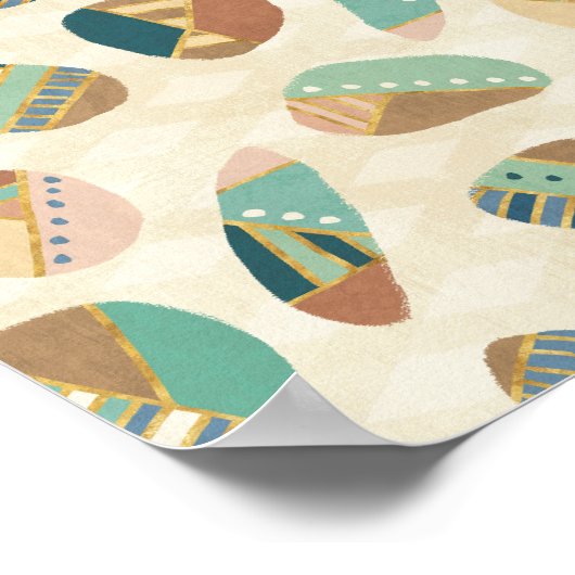 Outdoor Geo Step | Aquamarines Muster Poster (Ecke)