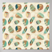 Outdoor Geo Step | Aquamarines Muster Poster (Vorne)