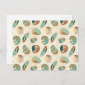 Outdoor Geo Step | Aquamarines Muster Postkarte (Vorne/Hinten)