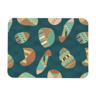 Outdoor Geo Step Blaues Muster Magnet