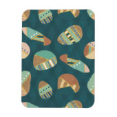 Outdoor Geo Step | Blaues Muster Magnet (Vertikal)