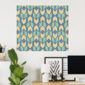 Outdoor Geo Step | Geometric Arrow Pattern Poster (Heimbüro)