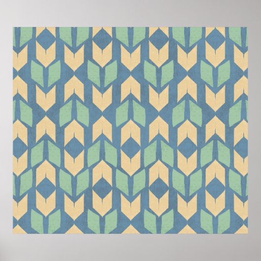 Outdoor Geo Step | Geometric Arrow Pattern Poster (Vorne)