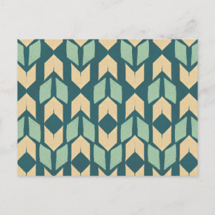 Outdoor Geo Step   Geometrisches Aquamarines Arrow Postkarte