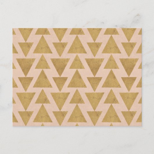 Outdoor Geo Step | Geometrisches Muster aus Gold u Postkarte (Vorderseite)