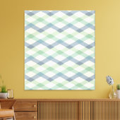 Outdoor Geo Step | Geometrisches Muster der Pastel Leinwanddruck (Insitu (Wohnzimmer))