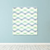 Outdoor Geo Step | Geometrisches Muster der Pastel Leinwanddruck (Insitu (Holzboden))