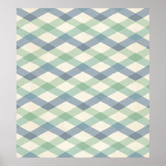 Outdoor Geo Step | Geometrisches Muster der Pastel Poster (Vorne)