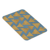 Outdoor Geo Step | Gold & Blue Muster Magnet (Rechte Seite)