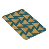 Outdoor Geo Step Gold & Dark | Teal Pattern Magnet (Rechte Seite)