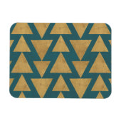 Outdoor Geo Step Gold & Dark | Teal Pattern Magnet (Horizontal)