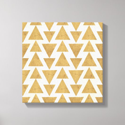 Outdoor Geo Step Gold Geometric Pattern Leinwanddruck (Vorderseite)