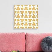 Outdoor Geo Step Gold Geometric Pattern Leinwanddruck (Insitu (Wohnzimmer))