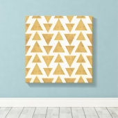 Outdoor Geo Step Gold Geometric Pattern Leinwanddruck (Insitu (Holzboden))
