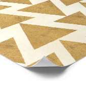 Outdoor Geo Step Gold Geometric Pattern Poster (Ecke)