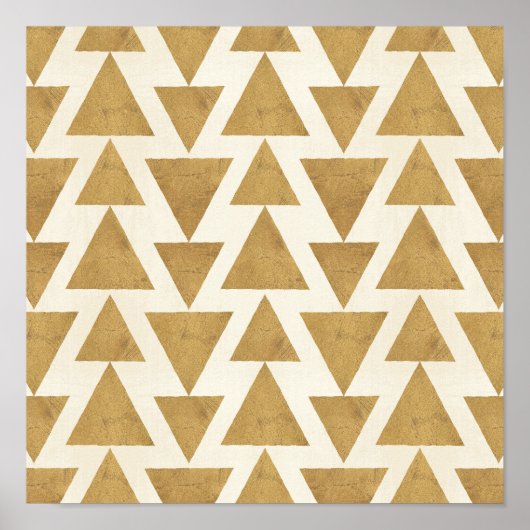 Outdoor Geo Step Gold Geometric Pattern Poster (Vorne)
