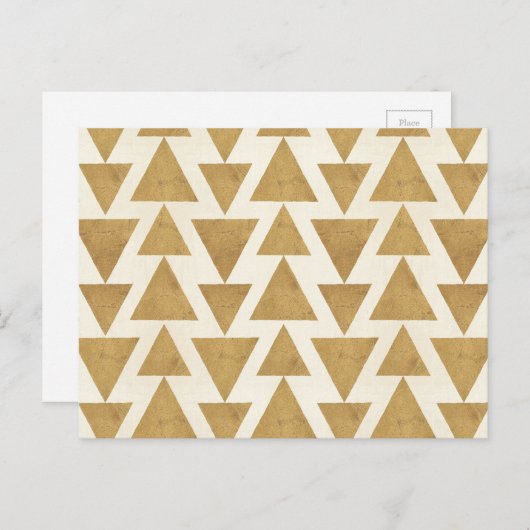 Outdoor Geo Step Gold Geometric Pattern Postkarte (Vorne/Hinten)