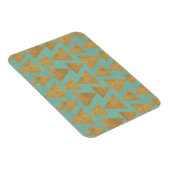 Outdoor Geo Step Gold & Teal Pattern Magnet (Rechte Seite)