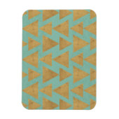 Outdoor Geo Step Gold & Teal Pattern Magnet (Vertikal)