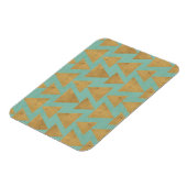 Outdoor Geo Step Gold & Teal Pattern Magnet (Linke Seite)