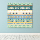 Outdoor Geo Step | Indianermuster Leinwanddruck (Insitu (Holzboden))