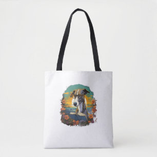 Outdoor Greyhound Dog Reading Book Tasche