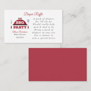 Outdoor GRILLEN Baby Shower Diaper Umschließung C Begleitkarte