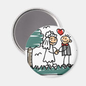 Outdoor Hochzeit Outside Nature Green Wedding Magnet (Vorderseite/Rückseite)