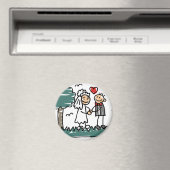 Outdoor Hochzeit Outside Nature Green Wedding Magnet (In Situ (Geschirrspüler))