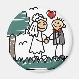Outdoor Hochzeit Outside Nature Green Wedding Magnet