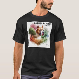Outdoor Hunde in Nature Printe - Tierkunst T-Shirt
