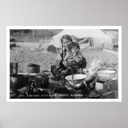 Outdoor Kitchen Nome, Alaska 1916 Poster (Vorne)