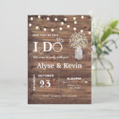 Outdoor Lässige Hochzeitsempfehlung Barleuchten Einladung (Stehend Vorderseite)