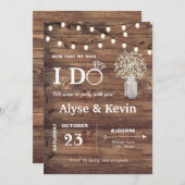 Outdoor Lässige Hochzeitsempfehlung Barleuchten Einladung (Vorne/Hinten)