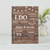 Outdoor Lässige Hochzeitsempfehlung Barleuchten Einladung (Stehend Vorderseite)