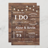 Outdoor Lässige Hochzeitsempfehlung Barleuchten Einladung (Vorne/Hinten)