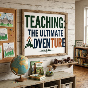 Outdoor-Lehrer Ultimatives Abenteuer  Poster