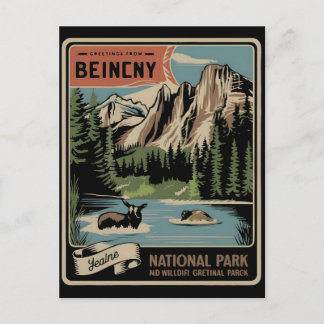 Outdoor Lovers: National Parks Valentines Day 2026 Feiertagspostkarte