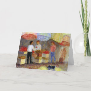 Outdoor Market, Greeting Card Karte