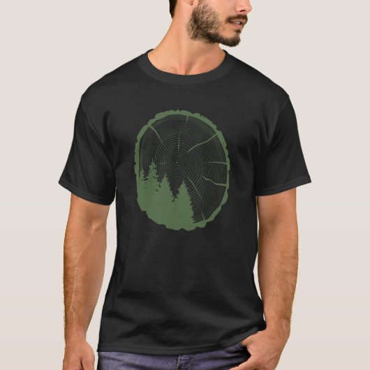 Outdoor-Mode-Stil Dunkelgrün Gorpcore T-Shirt (Vorderseite)