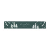Outdoor Mountains Pine Tree Einladungsbanderole (Flach)