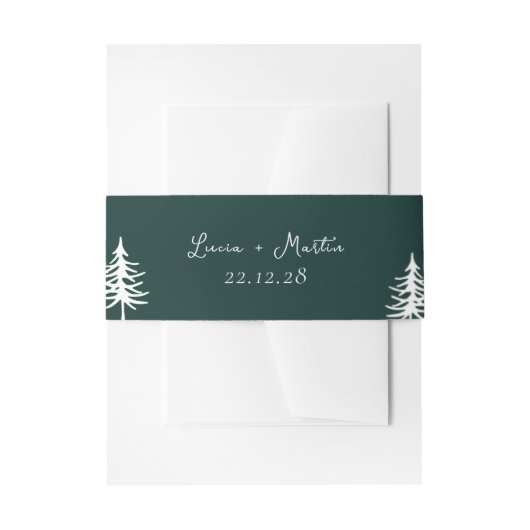 Outdoor Mountains Pine Tree Einladungsbanderole (Vorderseite Beispiel)
