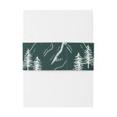 Outdoor Mountains Pine Tree Einladungsbanderole (Rückseitenbeispiel)