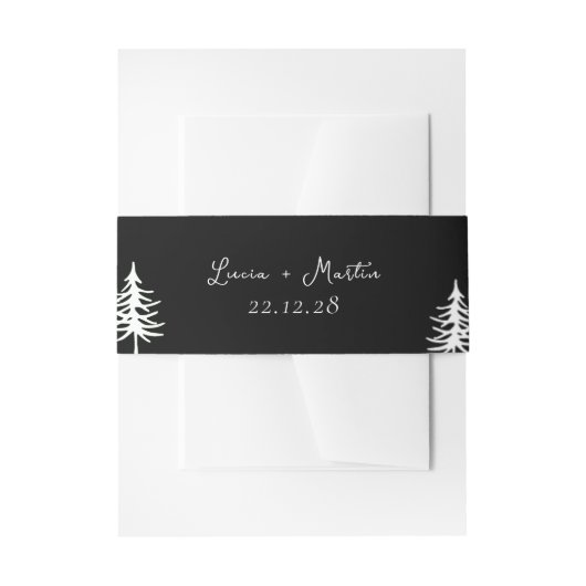 Outdoor Mountains Pine Tree Einladungsbanderole (Vorderseite Beispiel)